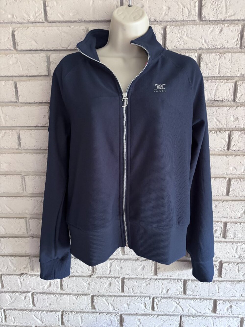 Juicy Couture Sport- Mock Neck Jacket W Foil Logo Large